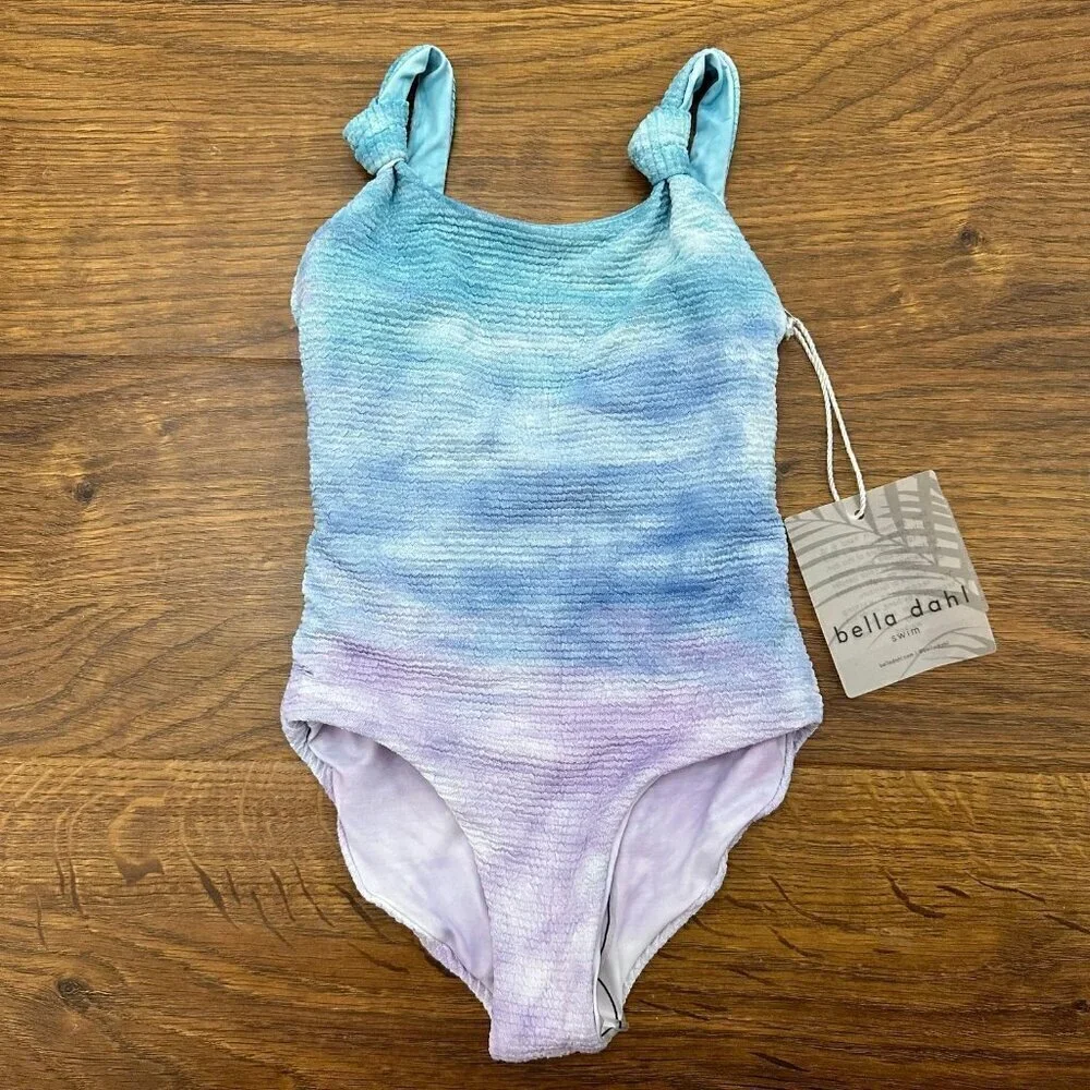 NWT Bella Dahl Girls Knotted One-Piece Swimsuit 2/3